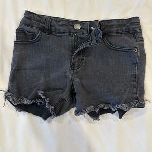 Classic Black Denim Girls Shorts